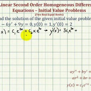 Ex: Solve a Linear Second Order Homogeneous Differential Equation Initial Value Problem (equal)
