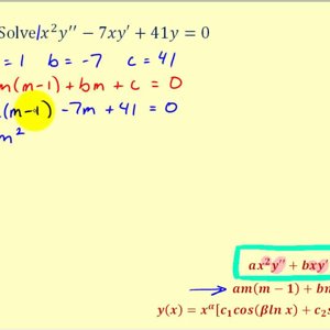 General Solution to a Second Order Homogeneous Cauchy-Euler Equation (complex)