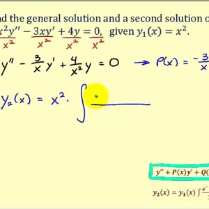 Shortcut Reduction of Order - Linear Second Order Homogeneous Differential Equations Part 1
