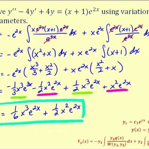 Ex 2: General Solution to a Second Order DE Using Variation of Parameters