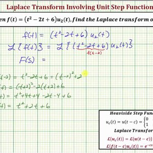 Ex: Find the Laplace Transform of a f(t) Times a Unit Step Function