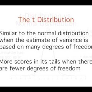 6. Estimation: The  t distribution