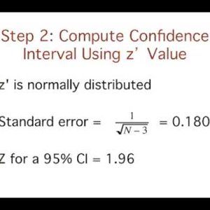 8. Estimation:  Confidence Interval on a Correlation