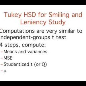 3. Testing Means:  All Pairwise Comparisons Among Means