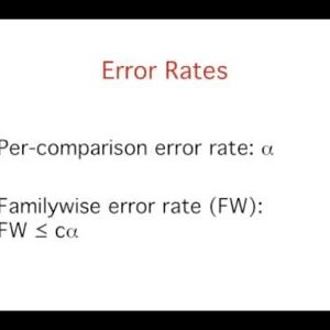 4. Testing Means:  Specific Comparisons