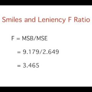 3. Analysis of  Variance: One-Factor ANOVA (Between-Subjects)