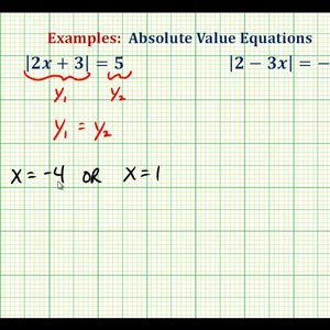 Ex: Solving Absolute Value Equations on the Graphing Calculator