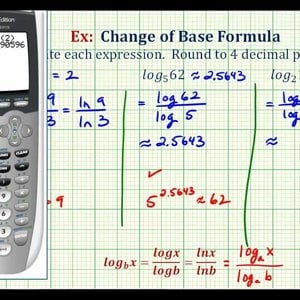 Ex: Change of Base Formula to Evaluate Logarithmic Expressions
