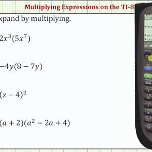 Multiplying Expressions on the TI-89 - YouTube