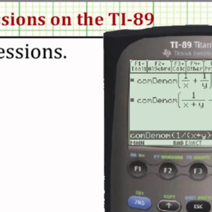 Add or Subtract Rational Expression on the TI-89 - YouTube