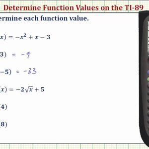 Determine Function Values on the TI-89 - YouTube