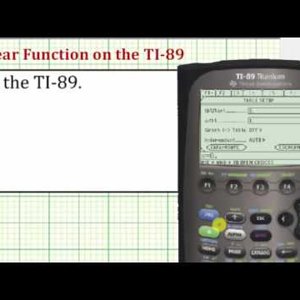 Graph a Linear Function on the TI-89 - YouTube