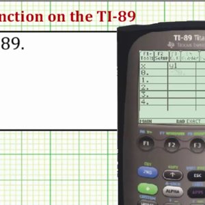 Graph a Quadratic Function on the TI-89 - YouTube