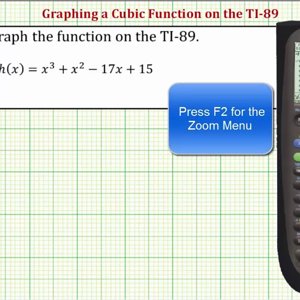 Graph a Cubic Function on the TI-89 - YouTube