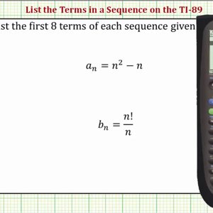 Determine Terms in a Sequence on the TI-89 - YouTube
