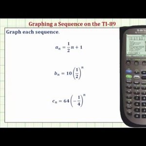 Graph a Sequence on a TI-89 - YouTube