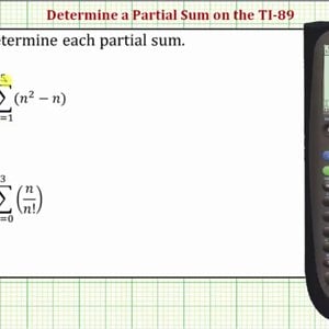 Determine a Partial Sum (Sigma Notation) on the TI-89 - YouTube