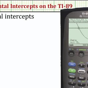 Determine the Horizontal Intercepts of a Function on the TI-89 - YouTube