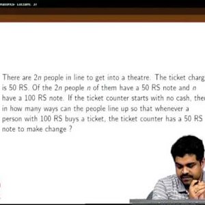 Combinatorics by Dr. L. S. Chandran (NPTEL):- Lecture 37: Catalans Numbers - Part 2