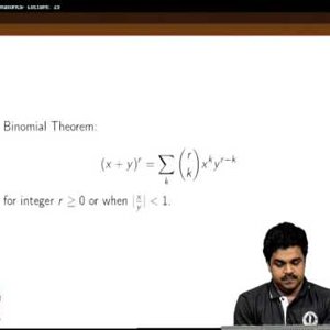 Combinatorics by Dr. L. S. Chandran (NPTEL):- Lecture 15: Generalization of Binomial coefficients - Part 2