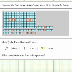 Determine a Whole Number Given Base 10 Blocks (Hundreds)