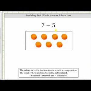 Subtract Whole Numbers using Models (Basic)