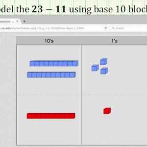 Basic Whole Number Subtraction Using Base 10 Blocks