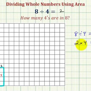 Division of Whole Numbers Involving Zero using Area
