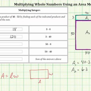 Multiply 2 Digit Whole Numbers Using an Area Model