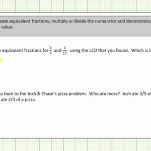 Determine a Least Common Denominator and Equivalent Fractions