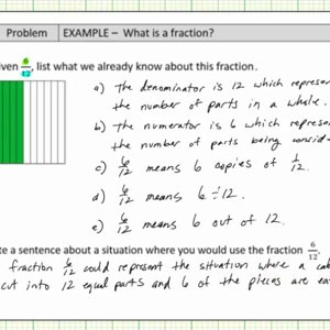 Describing the Meaning of a Fraction