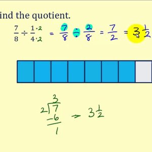 Division Involving Fractions - Alternative Method (Common Denominators)