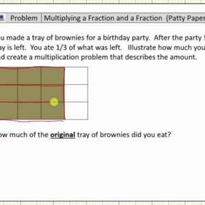 Model the Product of Fractions Using Folding - 1/3 of 3/4 of Leftovers