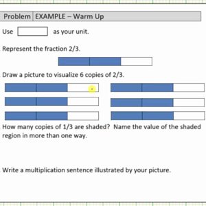 Model the Product of a Whole Number and a Fraction Using Fraction Bars