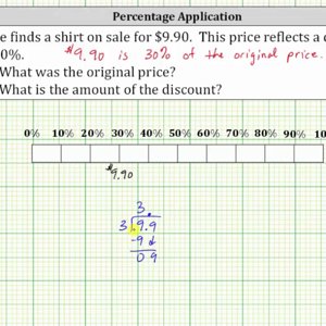 Percent Application: Determine an Original Price Using a Tape (Bar) Diagram