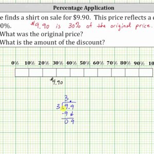 Percent Application: Determine an Original Price Using a Tape (Bar) Diagram