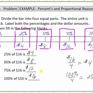 Solve Basic Percent Problems Using a Tape Diagram (Bar Diagram)