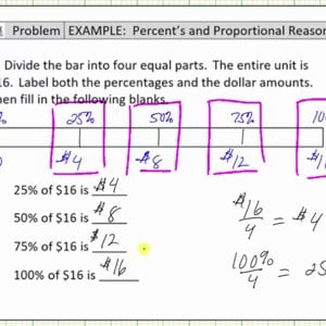 Solve Basic Percent Problems Using a Tape Diagram (Bar Diagram)
