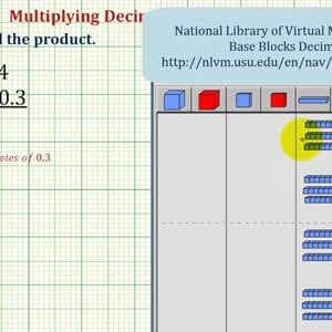 Ex: Determine the Product of a Whole Number and Decimal using Base Ten Blocks