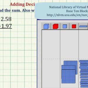 Ex 2: Find the Sum of Two Decimals Using Base Ten Blocks