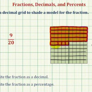 Ex 2: Write Fraction as a Decimal and Percent using Decimal Grid Model
