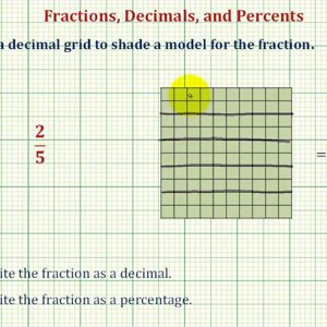 Ex 1: Write Fraction as a Decimal and Percent using Decimal Grid Model