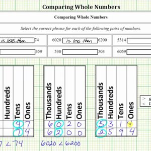 Compare Two Whole Numbers (Words and Inequality)