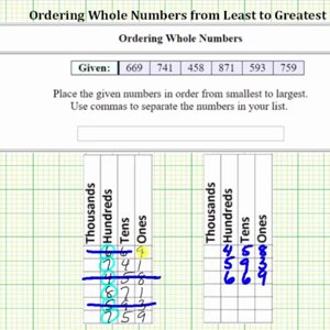 Order Whole Numbers (Hundreds)