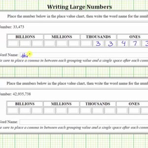 Write Word Names for Large Whole Numbers