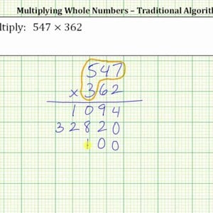 Multiply Two 3 Digit Whole Numbers - Traditional