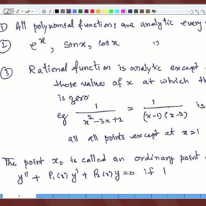 Differential Equations and Applications (NPTEL):- Lecture 23: Series Solution