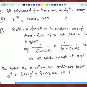 Differential Equations and Applications (NPTEL):- Lecture 23: Series Solution