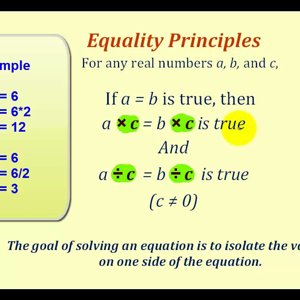 Solving Equations by Multiplying and Dividing