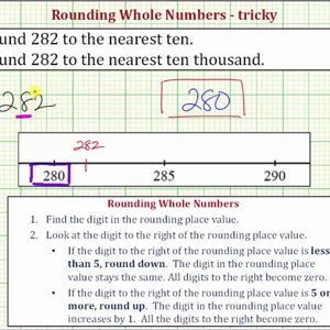 Ex: Round a 3 Digit Number to Tens and Ten Thousands (tricky)